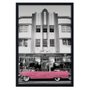 Quadro Decorativo Poster Carro Antigo Cadillac Rosa s/ Vidro 60x90cm
