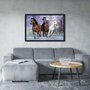 Quadro Decorativo Poster Cavalos s/ Vidro 90x60cm