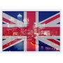Quadro Imagem com Moldura e Vidro Bandeira Londres 30x20 cm