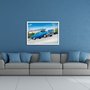 Quadro Imagem com Moldura e Vidro Carro Clássico Buick Azul 30x20 cm