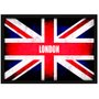Quadro Imagem com Moldura e Vidro London Bandeira 30x20 cm