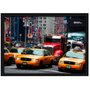 Quadro Imagem com Moldura e Vidro Táxis Amarelos de Nova York 30x20 cm