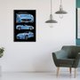 Quadro Decorativo Poster com Moldura Ferrari Azul  60x90cm