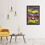 Quadro Decorativo Poster com Moldura Modelos de Carros Ferrari 60x90cm