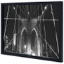 Quadro Decorativo Imagem Emoldurada com Vidro Ponte do Brooklyn 90x60cm