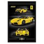 Quadro Decorativo Poster Ferrari Amarela 16m Scuderia s/ Vidro 60x90cm