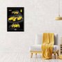 Quadro Decorativo Poster Ferrari Amarela 16m Scuderia s/ Vidro 60x90cm
