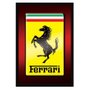 Quadro Decorativo Poster Ferrari Logo s/ Vidro 60x90cm