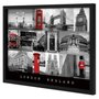 Quadro Decorativo Poster London England Pontos Turísticos s/ Vidro 50x40 cm