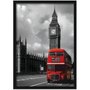 Quadro Decorativo Poster Londres Red Bus e Big Ben s/ Vidro 100x140cm