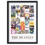 Quadro Decorativo Poster The Beatles Discos ao Longo da Carreira s/ Vidro 60x90cm