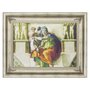 Quadro Decorativo Religioso Obra de Arte Sibila Delfica de Michelangelo 90x70cm