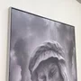Quadro Decorativo Retrato da Escultura Leonardo da Vinci Tons Neutros 120x210 cm