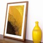 Quadro Decorativo Rústico Arte Floral em Tons Amarelos 50x70 cm