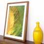 Quadro Decorativo Rústico Arte Folhas Verdes 50x70 cm