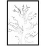 Quadro Decorativo Silhueta de Árvore com Moldura Preta - Escolha o Tamanho
