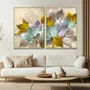Quadro Díptico Folhas de Outono Coloridas 120x90 cm