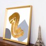 Quadro Dourado Decorativo Arte Moderna Abstrata Escolha o Tamanho