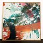 Quadro em Canvas Abstrato: Cores Vibrantes, Moldura Natural - Decore com Estilo