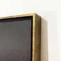 Quadro em Canvas Abstrato: Formas Geométricas Coloridas com Moldura Dourada 120x120 CM