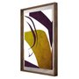 Quadro Tela Abstrata Colorida com Espelho e Moldura 80x110cm