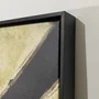 Quadro em Tela: Arte Abstrata Moderna com Moldura Flutuante Preta 120X120 CM