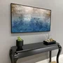 Quadro em Tela Canvas Abstrata Moderna com Moldura Preta Arte Contemporânea