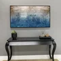 Quadro em Tela Canvas Abstrata Moderna com Moldura Preta Arte Contemporânea