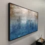 Quadro em Tela Canvas Abstrata Moderna com Moldura Preta Arte Contemporânea
