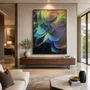 Quadro em Tela Canvas Arte Abstrata Penas de Arara Coloria Elegânte 90x120 CM