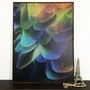Quadro em Tela Canvas Arte Abstrata Penas de Arara Coloria Elegânte 90x120 CM