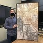 Quadro em Tela Canvas com Moldura Flutuante Árvores 70x120 cm