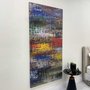 Quadro em Tela Canvas Decorativa Abstrata Malhas Coloridas