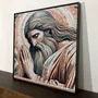 Quadro em Tela Canvas Ladrilhos Moderna  Imagem de Jesus Orando 80x80 CM