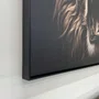 Quadro em Tela Canvas Leão com Coroa de Espinhos: Arte Impactante 120x120 CM