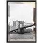 Quadro em Tela Ponte do Brooklyn Moldura com Espelho 80x110cm