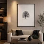 Quadro Escandinavo Natureza Inverno Árvore 80x100 cm