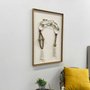 Quadro Escultura Correntes Tridimensional em Corda, Sementes e Madeira 70x100 cm