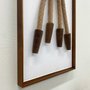Quadro Escultura Decorativa em Barbante e Madeira: Essência Artesanal 40x100 cm