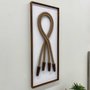Quadro Escultura Decorativa em Barbante e Madeira: Essência Artesanal 40x100 cm
