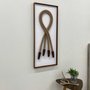 Quadro Escultura Decorativa em Barbante e Madeira: Essência Artesanal 40x100 cm