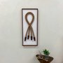 Quadro Escultura Decorativa em Barbante e Madeira: Essência Artesanal 40x100 cm