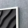 Quadro Estilo Relevo 3D em Ondas Fluidas Abstrato Moderno com Moldura e Vidro