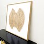 Quadro Estilo Rústico Arte Folhas em Palha com Moldura Natural: Charme Decorativo