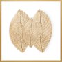 Quadro Estilo Rústico Arte Folhas em Palha com Moldura Natural: Charme Decorativo
