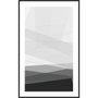 Quadro Geométrico Abstrato em Preto e Branco 80x130cm