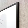 Quadro Geométrico Abstrato Moderno Design e Contraste com Moldura e Vidro