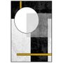 Quadro Geométrico Abstrato Texturas Preto, Branco e Amarelas - Escolha o Tamanho