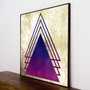 Quadro Geométrico Arte Moderna Triângulos 70x70 cm