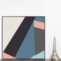 Quadro Geométrico Colorido Arte Moderna 70x70 cm